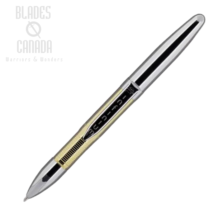 Fisher Space Pen Infinium Pen, Titanium Solar Flare Gold/Chrome, Blue Ink, FPINFGTN-1
